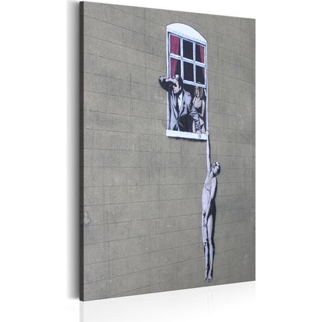 Tableau Imprimé "Well Hung Lover - Banksy" 60 x 90 cm (1/2)