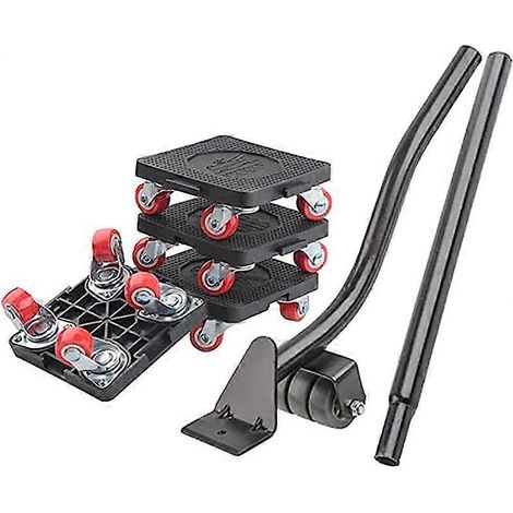 Outil de déménagement de meubles, 400 kg, avec 4 roues et élévateur portable (1/5)