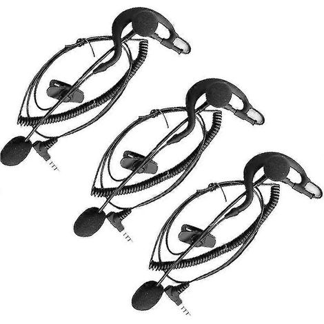 Lot de 3 oreillettes d'arbitre avec contour d'oreille et prise jack 3,5 mm pour intercom moto Vnetphone V4/6c Plus/Pro (1/5)