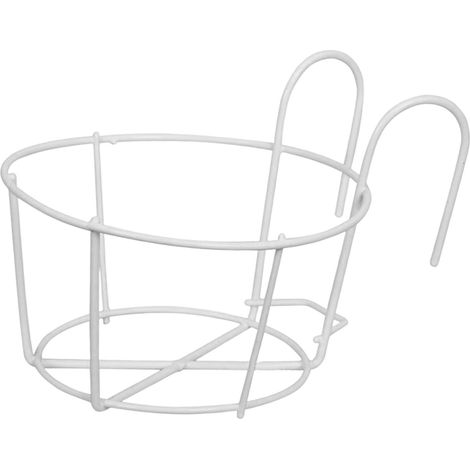 Jardinières De Garde-corps Suspendus Support De Pot De Fleur Polyvalent Pour Terrasse Maison Jardin Blanc 20 Cm (1/5)