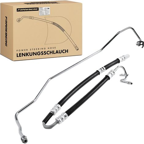 Manguera de dirección asistida, de goma reforzada, 300 cm de longitud, compatible con Ford y Peugeot, resistente a alta presión, posición de instalación de la bomba hidráulica en la caja de dirección. (1/5)