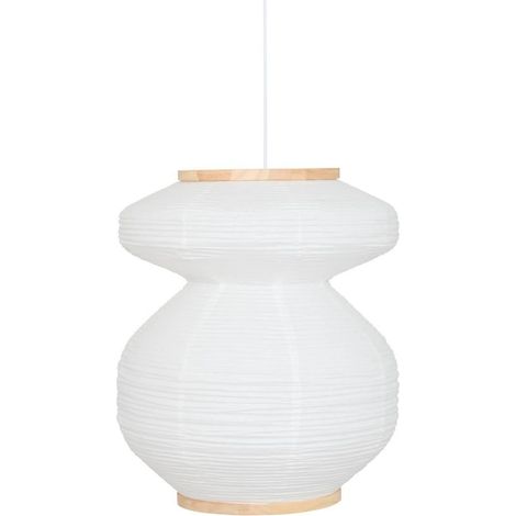 Lampe Suspension en Papier "Nika" 45cm Blanc (1/5)