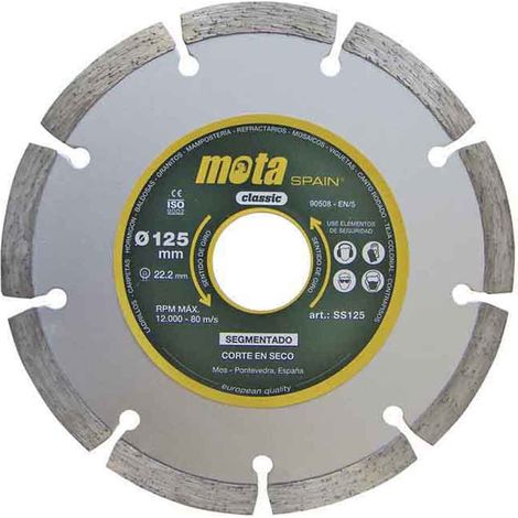 DISCO DIAMANTADO SEGMENTADO. LASER Ø115mm CLP18 SS115 MOTA (1/2)