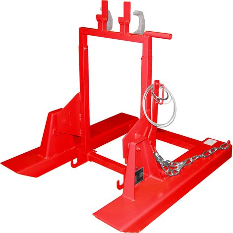 Bauer Mülltonnen-Kipper MK 120 mit Gabelzinkenaufnahme, 1x80/120l, Feuerrot