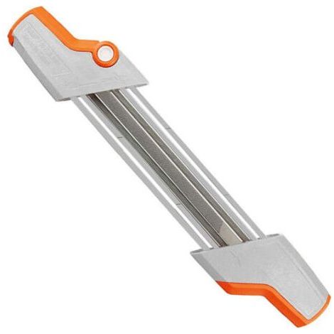 Porte-lime 2 en 1 pour chaîne de tronçonneuse 3/8\ (1/4)