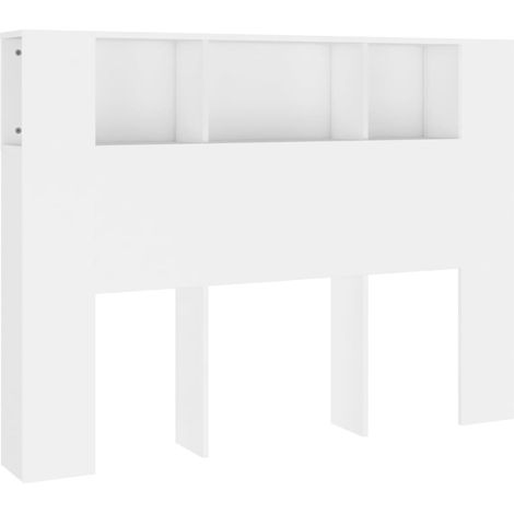 Armoire de tête de lit Blanc 140x18,5x104,5 (1/5)