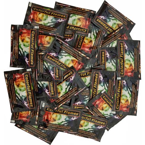2 Sachets Poudre Couleurs Feu Magique pour Cheminée et Feu de Camp (1/5)