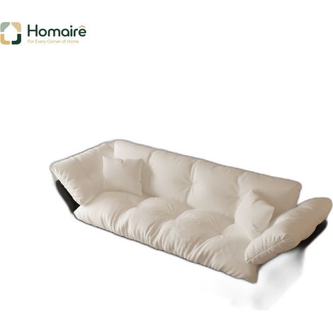 Canapé en velours beige 190 x 85 x 91 cm HOMAIRE (1/5)
