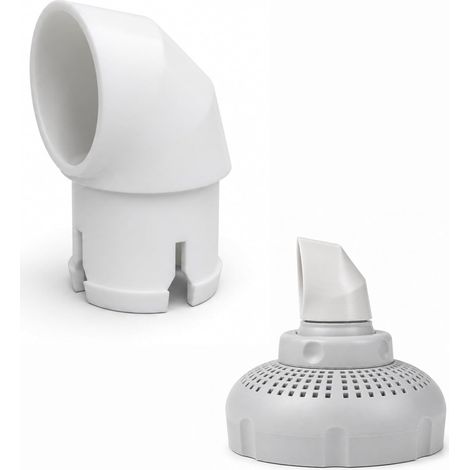 Buse d'entrée de piscine rotative à 360° - Buse coudée de 38 mm - Compatible avec piscine hors-sol - Buse de sortie Snap-in pour une meilleure circulation de l'eau - Blanc (1/5)