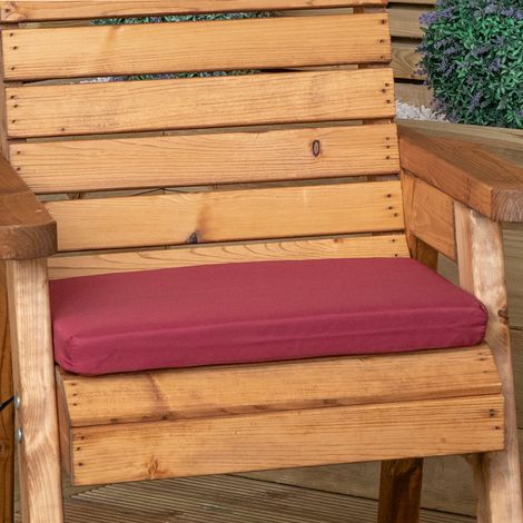 52 x 41cm Cushion Base for Single Wooden Garden Chair in Burgundy (1/5)