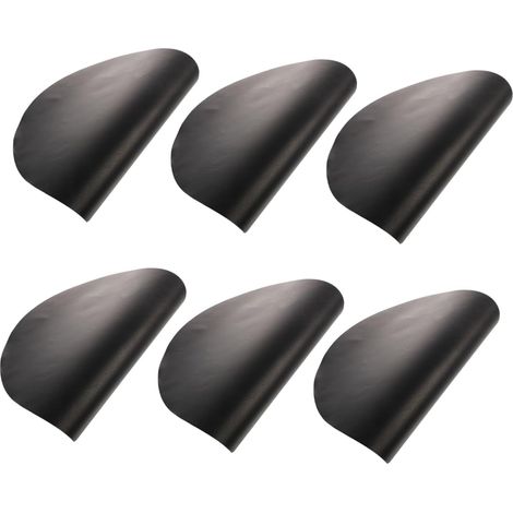 Amosfun Lot de 6 Tapis de Cuisson Réutilisables Noirs en Fibre de Verre Revêtement Téflon, Résistants la Chaleur et Antiadhésifs pour Friteuse à Air et Cuiseur Vapeur'Noir'24x24cm
