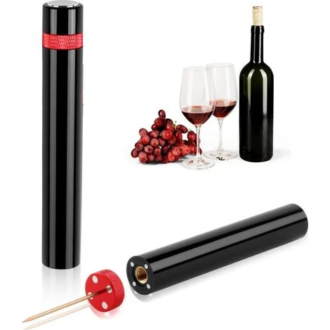 Tire-Bouchon Pompe à Air, ouvre-bouteille de vin portable à pression, pour sommelier, amateurs, maison, restaurant, fête. (1/4)