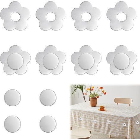 8-teiliges Set magnetischer Tischdeckengewichte, robuste Tischdeckengewichte aus Edelstahl, Tischdeckengewichte für den Außenbereich, leistungsstarke magnetische Duschvorhanggewichte für Picknicks, Pa (1/5)