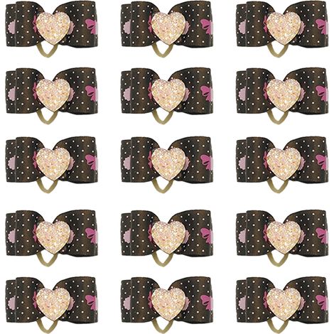 Noeud Papillon Pour Chien Et Chat - Tissu Polyester Avec Élastique - Accessoire De Toilettage Élégant - Lot De 15 Pièces (1/5)