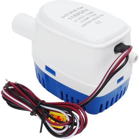 Automatische Tauchpumpe für Bilgenwasser für Boote, 12 V, Kunststoff, mit Schwimmerschalter, Fördermenge 1100 GPH (4164 l/h). Bootszubehör. (1/5)