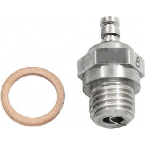 Bougie de préchauffage OS8 N°8 pour moteur OS - Bougie incandescente compatible OS8, allumage fiable, pièce moteur thermique, 1 unité (1/5)