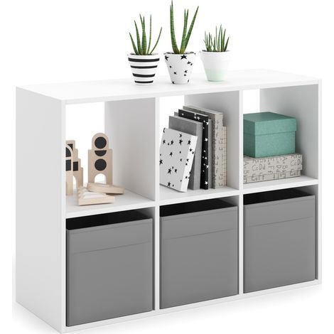 Loni weißes Bücherregal 2x3
