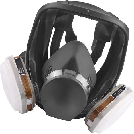 Vollgesichts-Atemschutzmaske mit Filterwatte-Gasfilter für Farbspritzarbeiten (1/5)