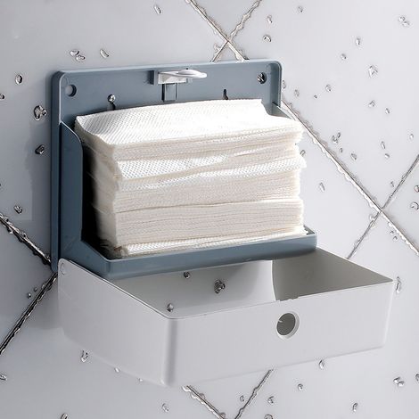 Distributeur de papier essuie-tout mural à percer, distributeur de papier essuie-tout pour salle de bain, distributeur de papier toilette pour cuisine, distributeur de papier essuie-tout (1/2)