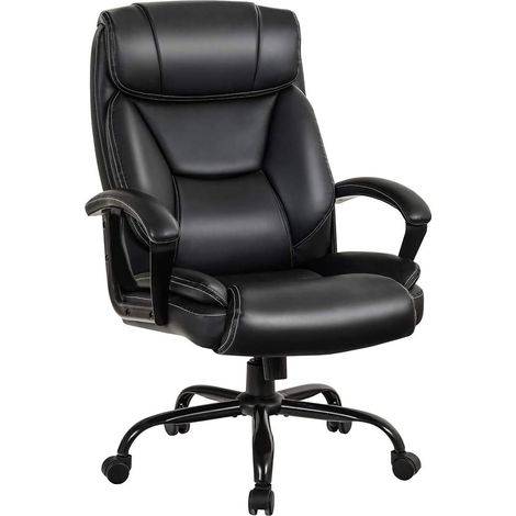 COSTWAY Silla de Oficina con Ruedas Giratoria 360 ° Altura Ajustable Silla Ergonómica para Escritorio Ordenador Trabajo Silla Cómoda con Reposacabezas para Hogar (1/5)