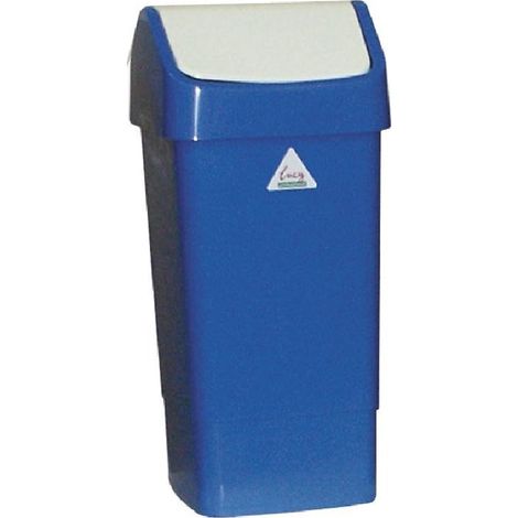 Poubelle bleue à couvercle battant SIR 50 L