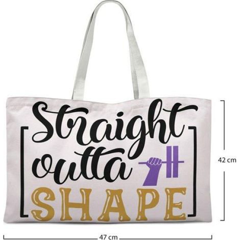 Sac Shopping - Tote Bag En Coton - 47 X 42 Cm - Noir - Réutilisable Et Lavable En Machine - 1 Pièce (1/4)