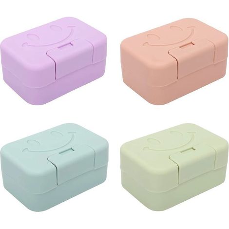 Boite Savon Voyage, Porte-Savon de Voyage Porte-Savon étanche et Scellé, Plats de Savon avec Couvercle, Porte-Savon Facile à Nettoyer pour l'extérieur/la randonnée/la Salle de Bain à Do (1/5)