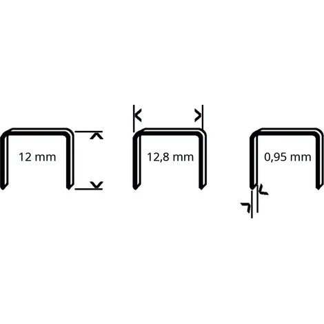 Nagler-Klammern 5000 Stück mit 12mm Schenkellänge Druckluft Tacker Klammer für Druckluftnagler, Klammergerät (1/2)