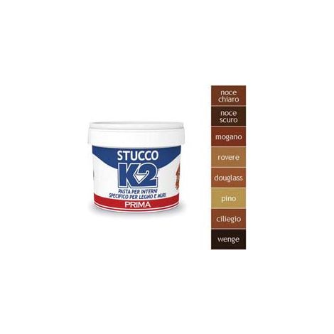K2 STUCCO COLORATO IN PASTA PER LEGNO IN BARATTOLO- - Kg.0,500 - wenge - 12 pezzi K2