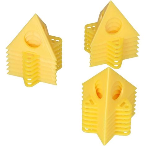 Lot de 20 Supports de Peinture Coniques Réutilisables pour Bois Cadre Photo Accessoire Menuiserie - Stabilité Améliorée Porte-faible Charge Matériel Plastique Durable 6x5cm (1/4)