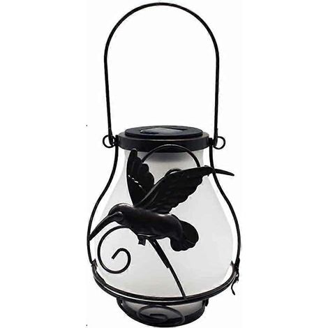 Torche solaire portable suspendue d'extérieur à LED avec flamme et colibri (1/5)