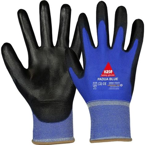 12 Paar Montagehandschuhe Padua Blue, Gr. 6