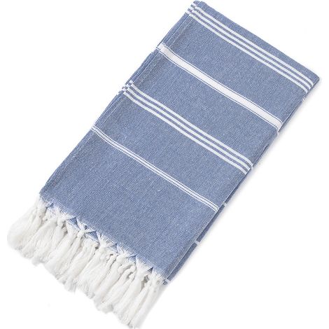 1 serviette de hammam, 100x180 cm, coton recyclé, serviette de plage, tapis de yoga, couverture, coffret cadeau (1/5)