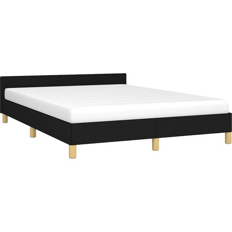 Cama sin colchón tela negro 140x200 cm vidaXL