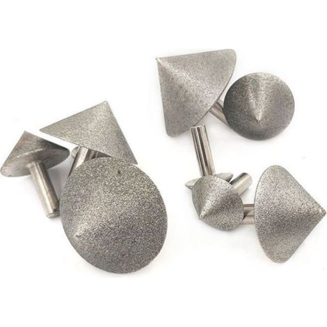 Meule À Chanfreiner - Tête De Meulage En Émeri Galvanisé - Pour Verre Et Céramique - Diamètre 20 Mm - Tige 6 Mm - 1 Pièce (1/4)