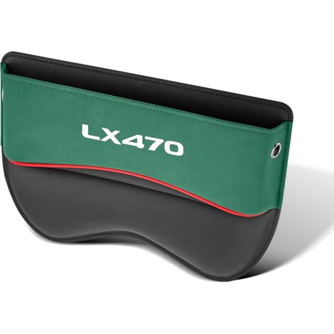 (Pour Vert) Organisateur d'espace entre les sièges de voiture, sac latéral avec ouverture pour câble de chargement, compatible Lexus LX470, boîte de rangement universelle pour siège auto, accessoires (1/5)