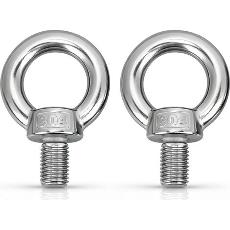 2 pièces boulons à œil en acier inoxydable M16 M20 mâle anneau de levage boulon à œil machines robustes épaule anneau de levage boulons à œil M20 (1/5)