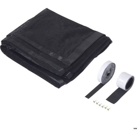 Moustiquaire De Porte - 210 cm x 90 cm - Magnétique - Noir - 1 Pièce (1/3)
