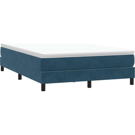 Boxspringbett ohne Matratze Dunkelblau 160x220 cm Samt vidaXL