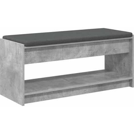 Maison Exclusive - Flurbank mit Kissen mit Regal Betongrau 103 x