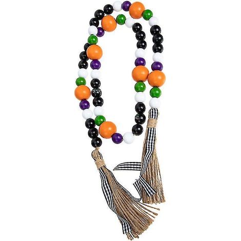 1 guirlande de perles en bois pour décoration d'Halloween (1/3)