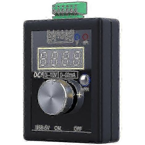 Générateur de signaux 0-5 V 0-10 V 4-20 mA et batterie rechargeable, simulateur de tension et de courant réglable de pochel28 (1/5)