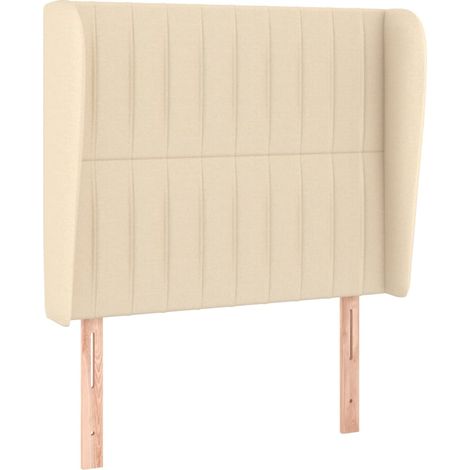 Maison Exclusive - Testiera ad Orecchio Crema 83x23x118/128 cm in Tessuto