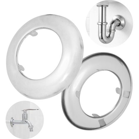 Rosette en laiton DN1 pouce, 2 pièces, taille Ø 65 x 38 mm, chromé, pour cache-tuyau, rosace de recouvrement conique, manchette de tuyau siphon, robinetterie cache, pièce de tuyau, radiateur (1/5)