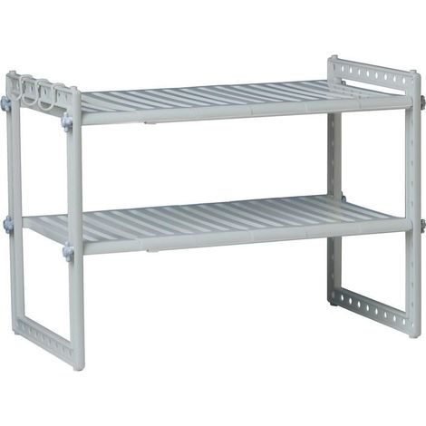 Rayen Estantería ajustable blanca de aluminio moderna (1/2)