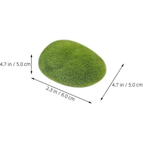 Pierres de mousse artificielle, paquet de 12 pièces, adaptées à la décoration de jardins et de paysages miniatures. (1/4)