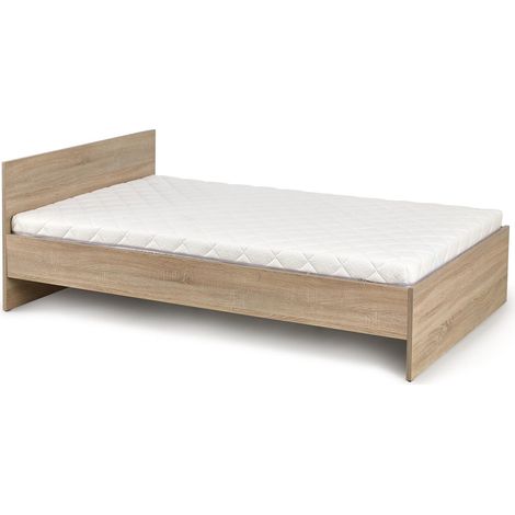 Cama Cirveso 104, Roble Sonoma, Individuales, 90x200, Aglomerado laminado, 95x205x70cm (1/2)