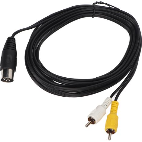 Câble de Conversion DIN 8 Broches Mâle vers 2 RCA Mâle pour Équipement Audio Ancien, 3 mètres (1/5)
