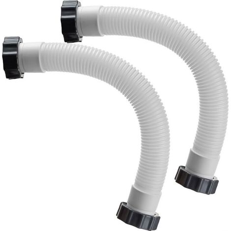 Pack Pool Sand Filter Pump Hose Interconnect Pipe with Nuts for Intex 16" Filter Pump Brine System and Sand Filter for Pool
