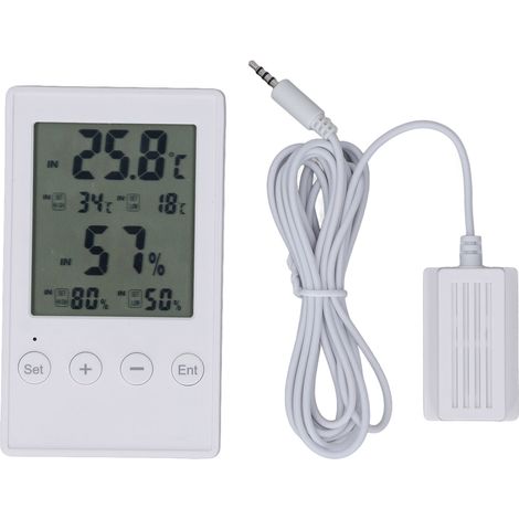 Moniteur d'humidité et de température, hygromètre numérique multifonctionnel, thermomètre avec sonde pour la maison. (1/5)